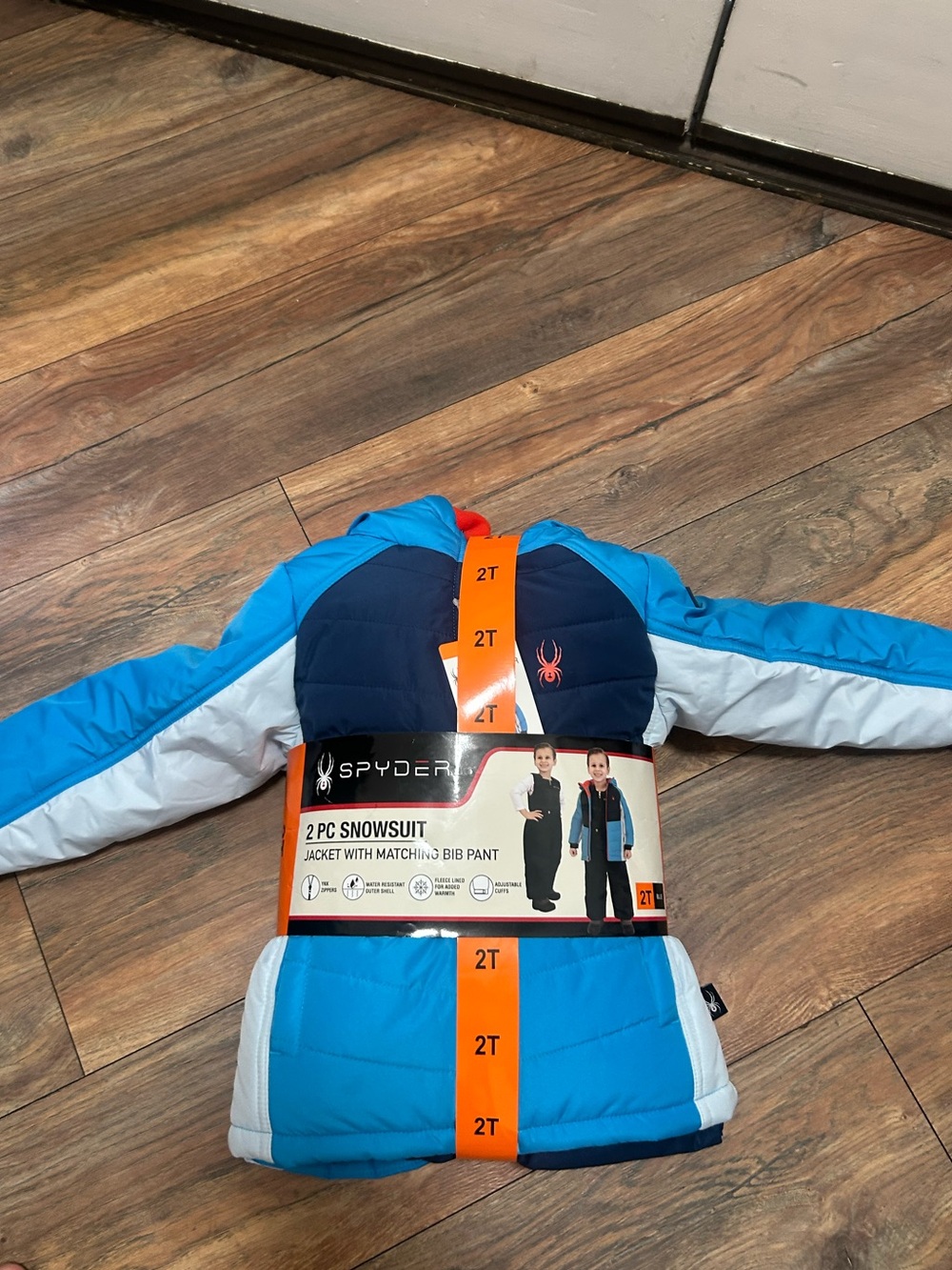 NEW SPYDER 2 PIECE SNOWSUIT JACKET WITH MATCHING BIB PANTS SIZE 3T BOYS BLUE